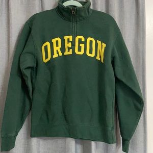 Oregon dark green quarter zip